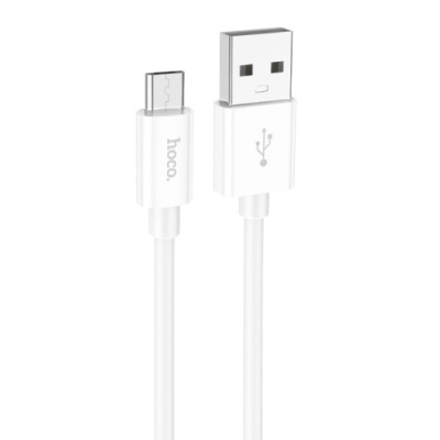 кабель hoco x87 magic silicone usb - microusb 2.4a/1m (білий) 
