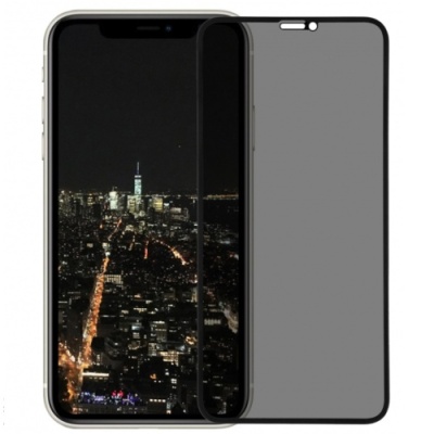 захисне скло glass для apple iphone 12 pro max full glue анти-шпигун (чорний) 
