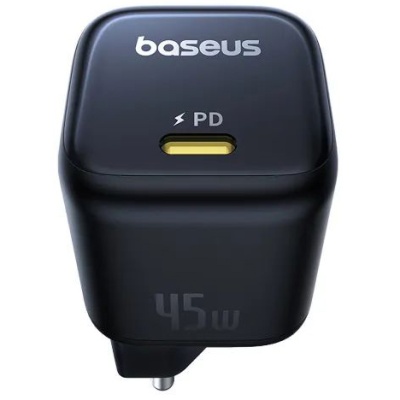 мережевий зарядний пристрій baseus picogo gan fast charger type-c 45w (p10176800123-00) (black) 