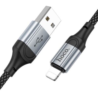 кабель hoco x102 usb - lightning 2.4a/1m (чорний) 