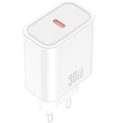 мережевий зарядний пристрій xo ce41 1type-c/30w/pd + (type-c - type-c) (бiлий) 