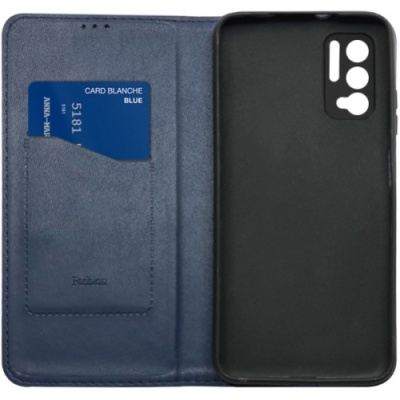 Купить чохол-книжка leather fold для xiaomi redmi note 10 5g (темно-синій) онлайн