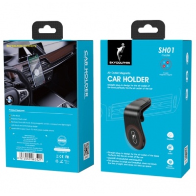 Автотримач SkyDolphin SH01 Air Outlet Magnetic Holder Black