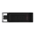 usb флеш-накопичувач kingston dt 70 256gb usb 3.2 + type-c (чорний) 