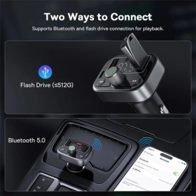 FM Модулятор Baseus (C10762200113-00) S-09 Pro Series Car FM Transmitter Cluster (Чорний)