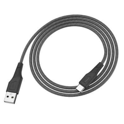 кабель hoco x58 airy silicone usb - type-c 3.0a/1m (чорний) 