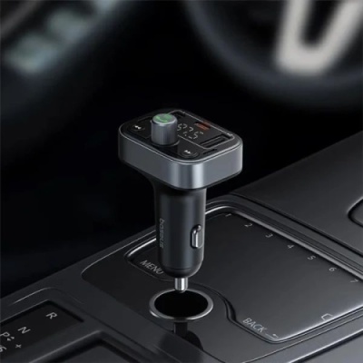 FM Модулятор Baseus (C10762200113-00) S-09 Pro Series Car FM Transmitter Cluster (Чорний)