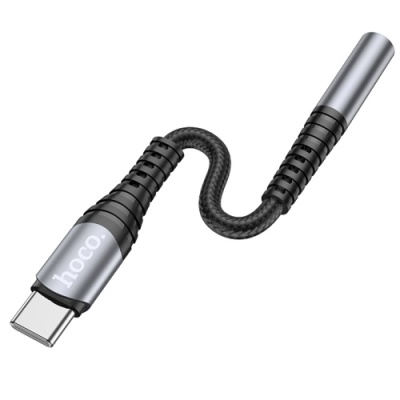 перехідник hoco ls33 type-c - 3.5 audio jack (сірий) 