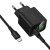 мережевий зарядний пристрій hoco cs83a 1usb/18w/qc3.0 + 1type-c/20w/pd + (type-c - type-c) (чорний) 