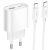 мережевий зарядний пристрій hoco c109a new 1usb/18w/qc3.0 + 1type-c/20w/pd + (type-c - type-c) (білий) 
