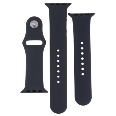 ремінець для apple watch band silicone two-piece 42/44/45/49 mm (15, dark grey) 