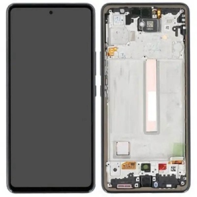 дисплей для samsung a536 galaxy a53 5g (2022) в зборі з сенсором і рамкою awesome black service orig