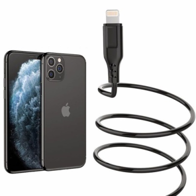 кабель skydolphin s61l usb - lightning 2.4a/1m (чорний) 