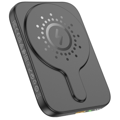 додаткова батарея power bank hoco j117 esteem pd20w magnetic 5000mah (чорний) 