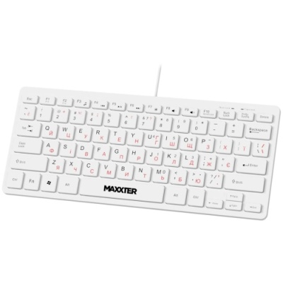 клавіатура дротова maxxter kbm-c01w-ua (білий) 