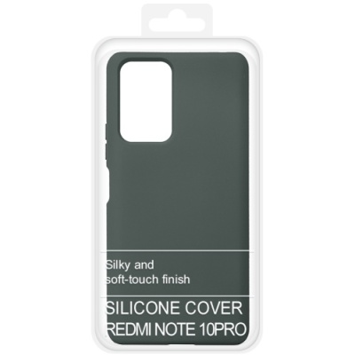 Купить силіконовий чохол soft silicone case для xiaomi redmi note 10 pro - dark green онлайн