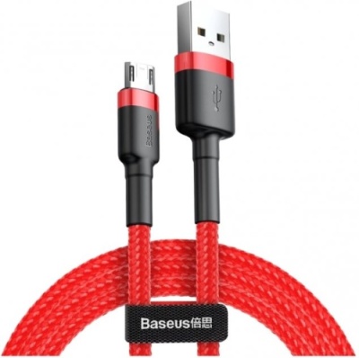 кабель baseus cafule usb - microusb 2.4a/1m (camklf-b09) (red) 