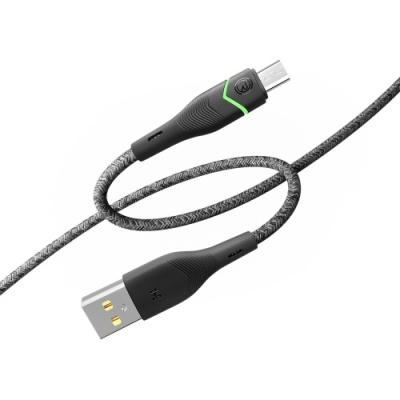 кабель ridea rc-rl15 rgb light usb - microusb 3a 1.2m (чорний) 