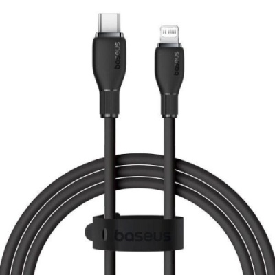 кабель baseus pudding series fast charging cable type-c - lightning 20w/1.2m (p10355701111-00) (black) 