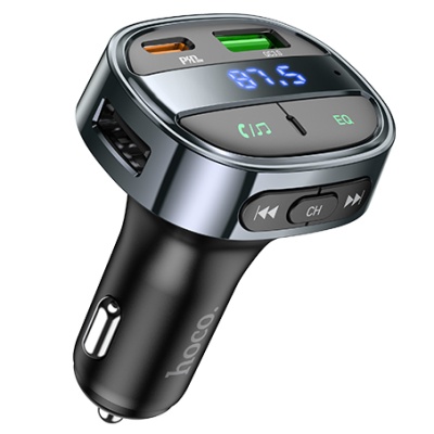 FM Модулятор Hoco E70 (PD30W+QC3.0) (Чорний)