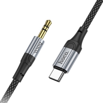 кабель aux hoco upa26 3.5mm(male) - type-c(male) 1m (чорний) 
