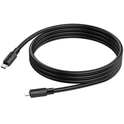 кабель hoco x84 solid (pd) type-c - lightning 20w 3a/1m (чорний) 
