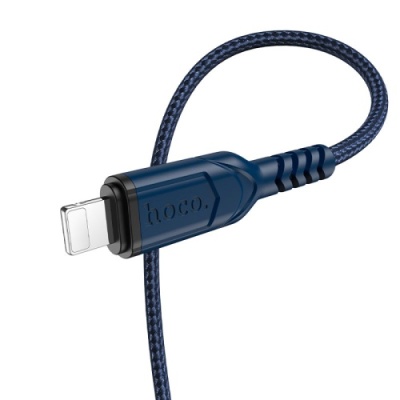 кабель hoco x59 victory usb - lightning 2.4a/1m (синій) 