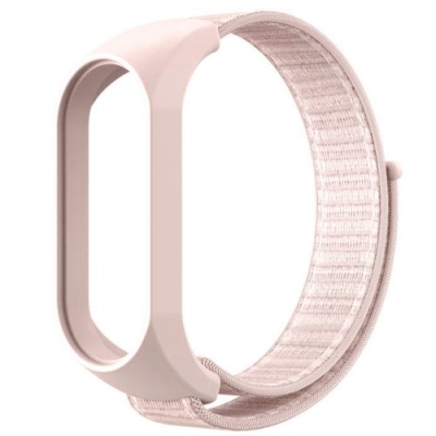 ремінець для xiaomi mi band 3/4/5/6/7 nylon (пудровий) 