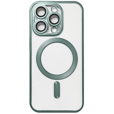 Купить чохол tpu metallic full camera with magsafe для apple iphone 14 pro (matte green) онлайн