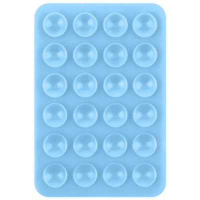 Купить силіконова тримач-присоска двостороння для телефону double side silicone (80*55 мм) (блакитний) онлайн