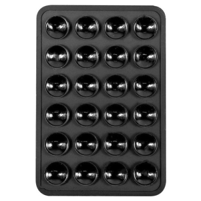 Купить силіконова тримач-присоска телефону sticker side silicone (3m килимок липучка) (чорний) онлайн