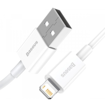 кабель baseus superior series usb - lightning 2.4a/1m (calys-a02) (white) 