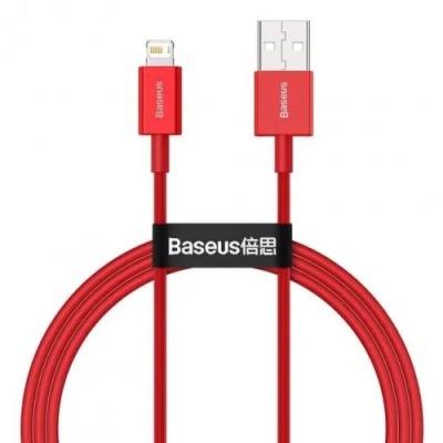 кабель baseus superior series usb - lightning 2.4a/1m (calys-a09) (red) 