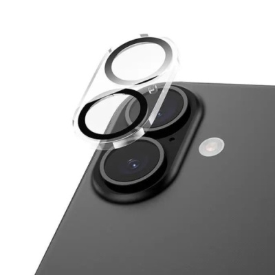 захисно скло на камеру hoco g13 3d для apple iphone 16/16 plus (чорний) 