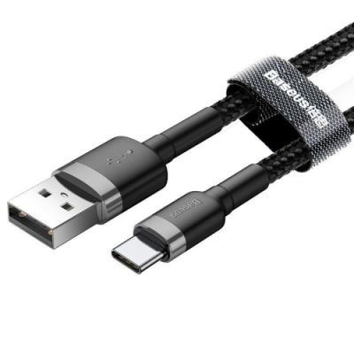 кабель baseus cafule usb - type-c 3.0a/1m (catklf-bg1) (black-grey) 