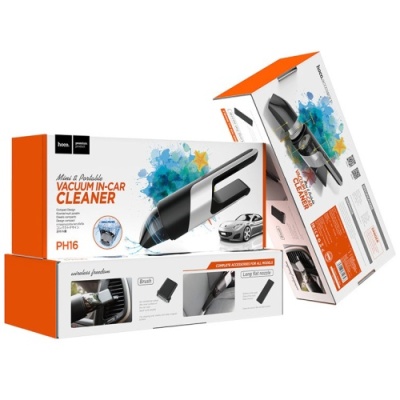 Автомобільний пилосос Hoco PH16 (Чорно-сталевий)