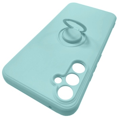 Купить силіконовий чохол soft silicone casevsmagnet ring для samsung a346 galaxy a34 5g - light cayn онлайн