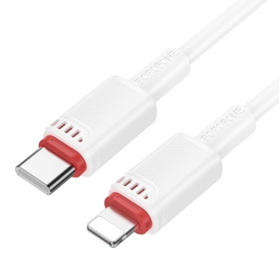 кабель borofone bx110 type-c - lightning pd27w/1м (білий) 