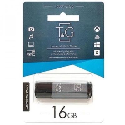 usb флеш-накопичувач tg 16gb vega 121 (сірий) 