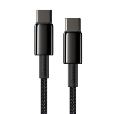 кабель baseus tungsten gold type-c - type-c 100w/2m (catwj-a01) (black) 