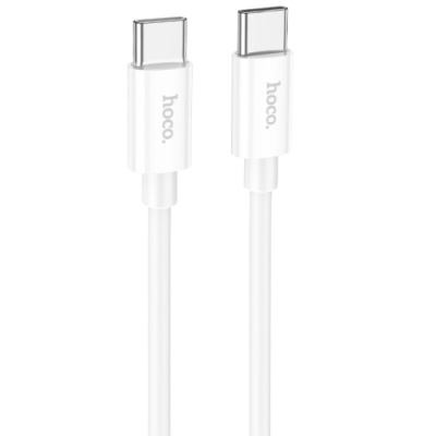 кабель hoco x87 magic silicone (pd) type-c - type-c 60w 3a/1m (білий) 