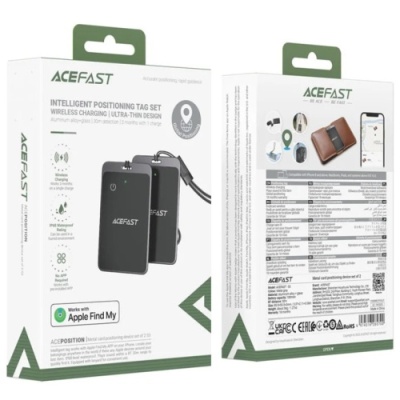 gps-трекер acefast s3 2шт (сірий) 