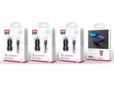 Автомобільний Зарядний Пристрій XO CC48 2USB/2.4A + (USB - MicroUSB) (Чорний)