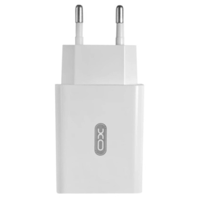 мережевий зарядний пристрій xo l36 1usb/18w/qc3.0 + (usb - microusb) (бiлий) 