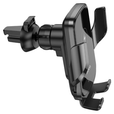 Автотримач Hoco CA202 Plus Automatic Clamping Wireless 15w (Чорно-Сірий)