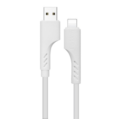 кабель earldom ec-174i soft silicone usb - lightning 3a/1m (білий) 