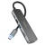 usb hub hoco hb24 easy display type-c multi-f adapter (hdmi+usb3.0+usb2.0+sd+tf+pd) metal gray 