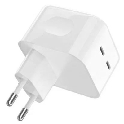 мережевий зарядний пристрій earldom es-eu31 2type-c/35w/pd (білий) 