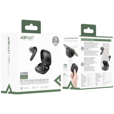 бездротові навушники (tws) acefast w4 enc (чорний) 