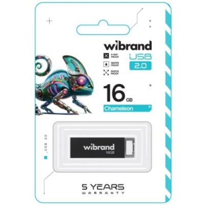 usb флеш-накопичувач wibrand 16gb chameleon (чорний) 